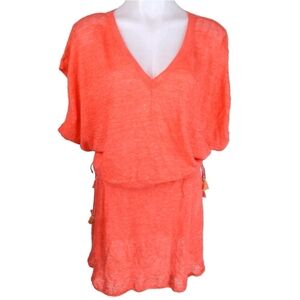 Zadig & Voltaire Sheer Linen Mini Dress